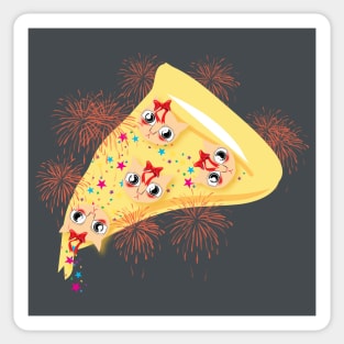 hot pizza slice Sticker